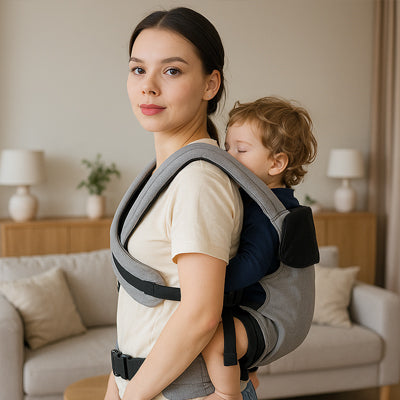 bebe dans le porte bebe ergobaby au dos 