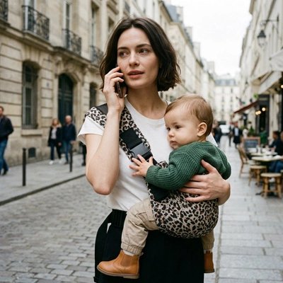 Porte bebe en sangle 