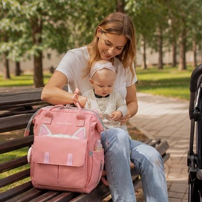 Sac a dos a langer rose 